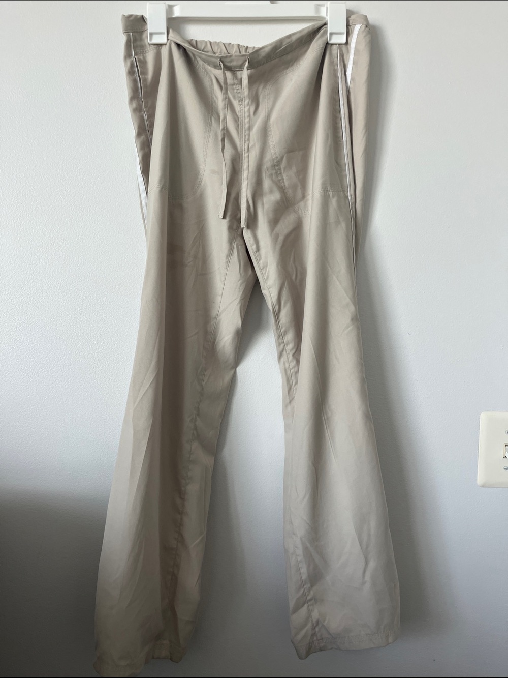 Vintage NY&Co Women's Beige Drawstring Casual Pants